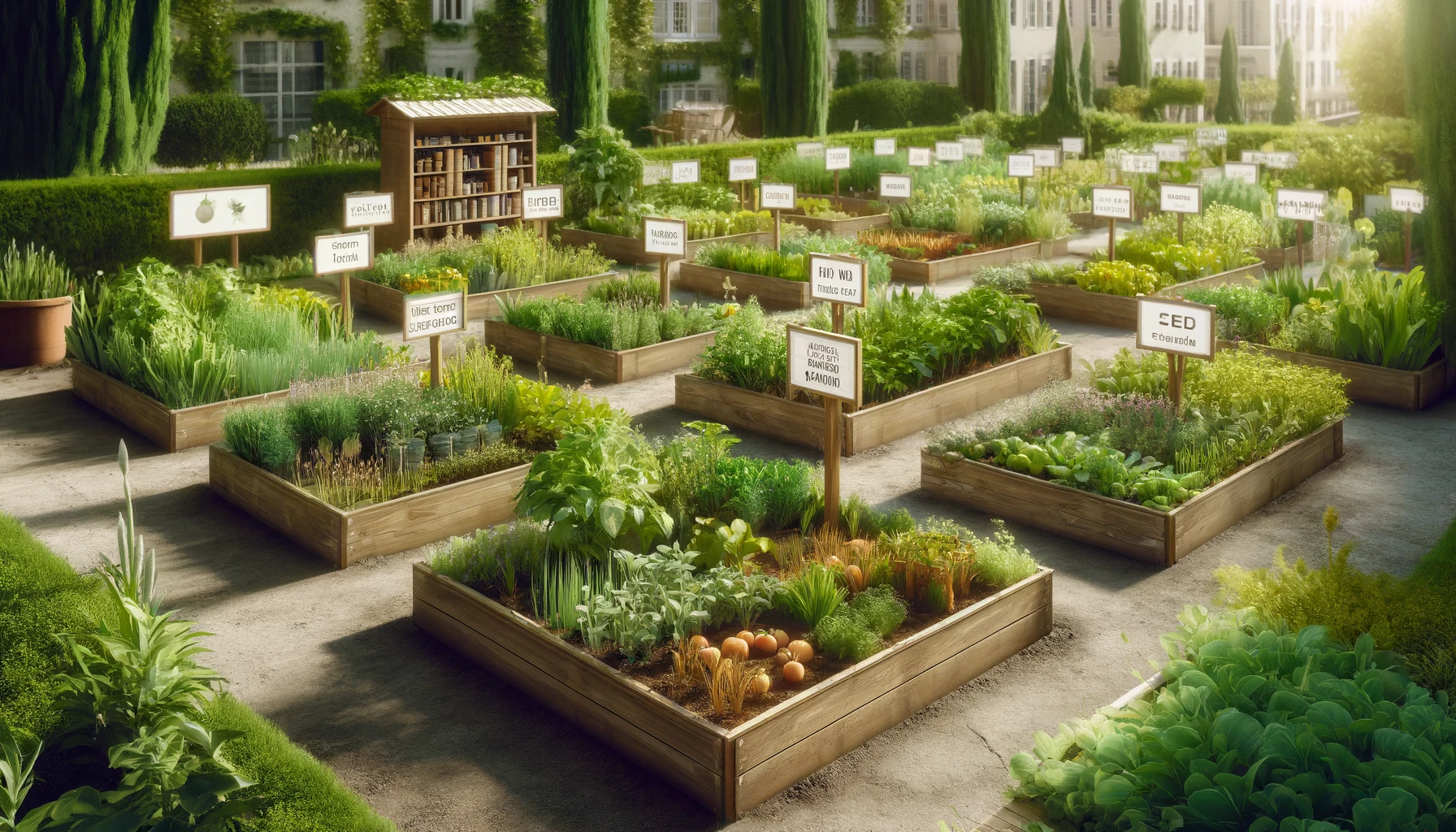 a thriving community garden.